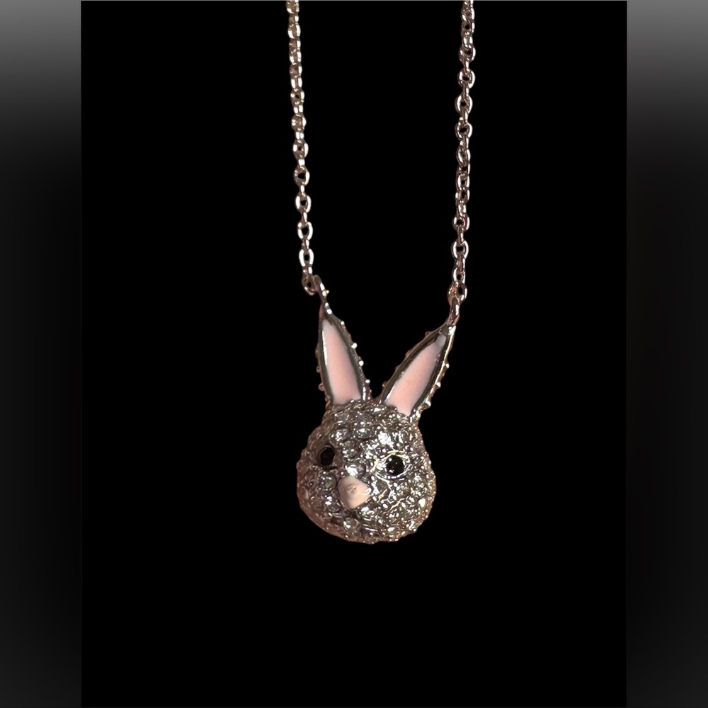 NEW! Kate Spade Crystal Bunny Rabbit adjustable Necklace